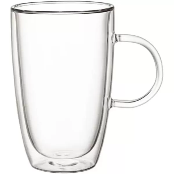 Villeroy &amp; Boch Artesano Hot Beverages Cup : Large , 3.75 in, Crystal Glass, Clear