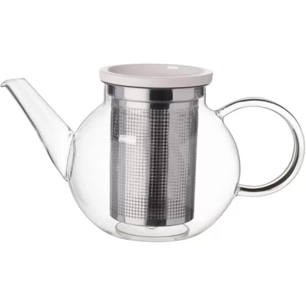 Villeroy &amp; Boch Artesano Hot Beverages Teapot with Strainer : Medium, 33.75 oz, Crystal Glass, Clear