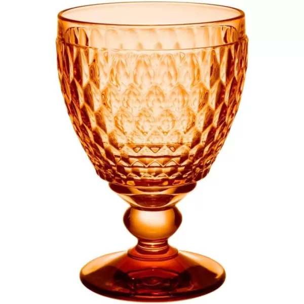 Villeroy &amp; Boch - Boston Apricot red wine glass, crystal glass coloured orange, capacity 200 ml