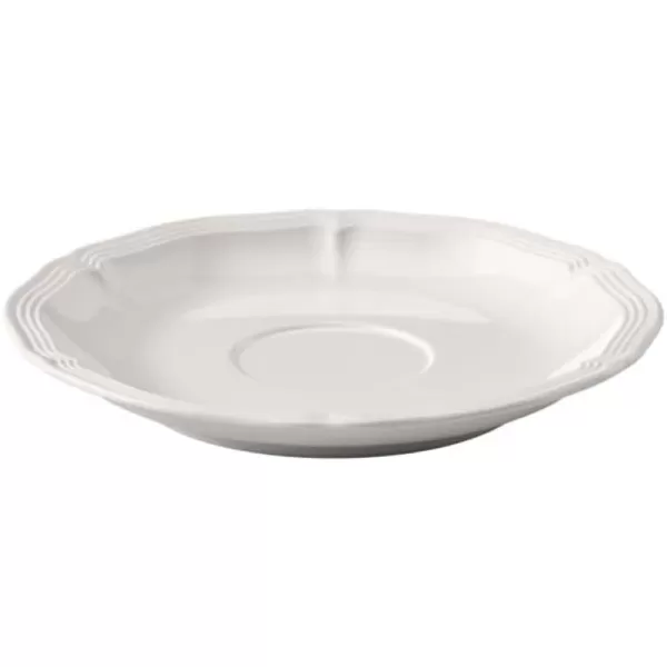 Villeroy &amp; Boch Manoir Saucer, Premium Porcelain, White, 15cm/5.9in