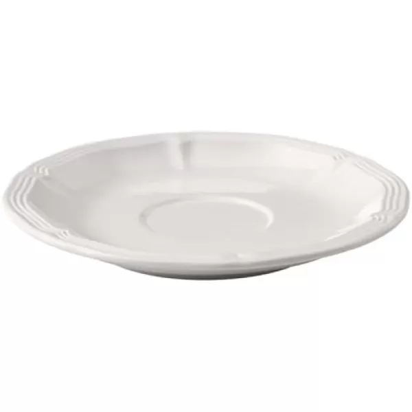 Villeroy &amp; Boch Manoir Saucer, Premium Porcelain, White, 15cm/5.9in