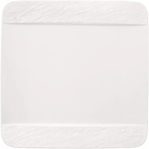 Villeroy &amp; Boch Manufacture Rock Blanc Rectangular Serving Platter White for Meat, Fish and Vegetables, Premium Porcelain, 35X18X1,5CM