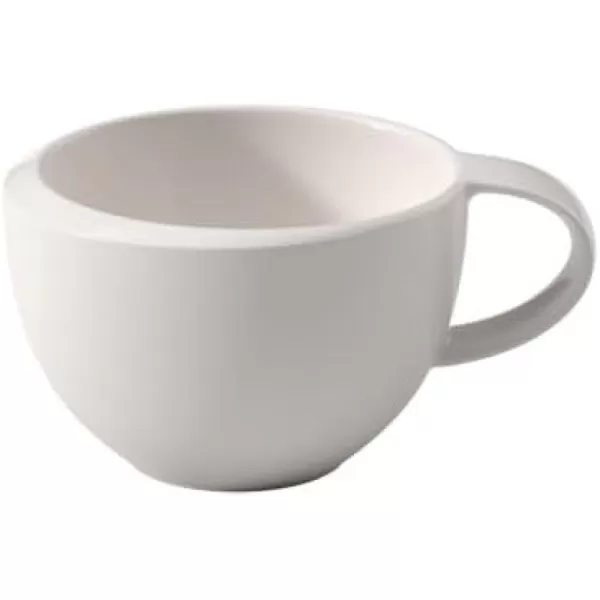 Villeroy &amp; Boch - NewMoon mug with handle, modern cup for tea and coffee, premium porcelain, white, dishwasher safe 12,5X9X9,5CM