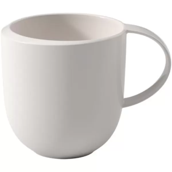 Villeroy &amp; Boch - NewMoon mug with handle, modern cup for tea and coffee, premium porcelain, white, dishwasher safe 12,5X9X9,5CM