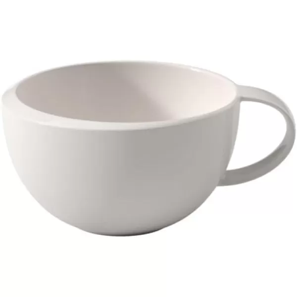 Villeroy &amp; Boch - NewMoon mug with handle, modern cup for tea and coffee, premium porcelain, white, dishwasher safe 12,5X9X9,5CM