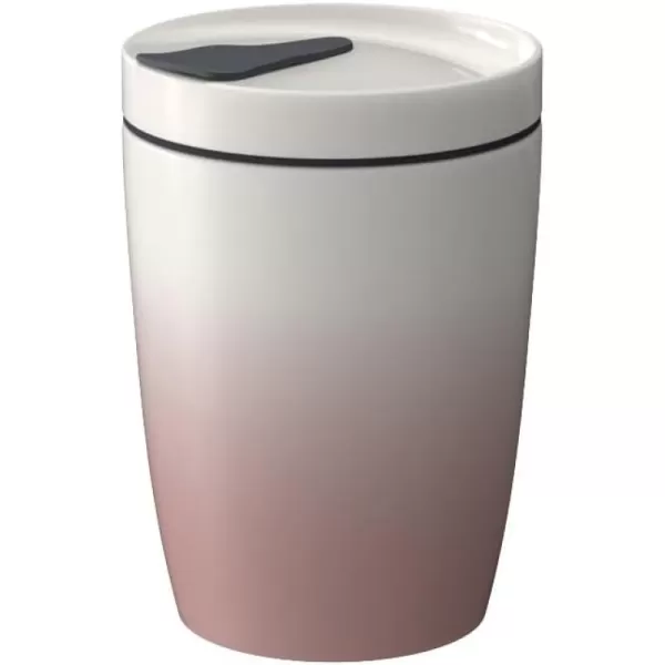 Villeroy &amp; Boch like To Go mug green, 2 pieces, 350 ml, premium porcelain/silicone, green