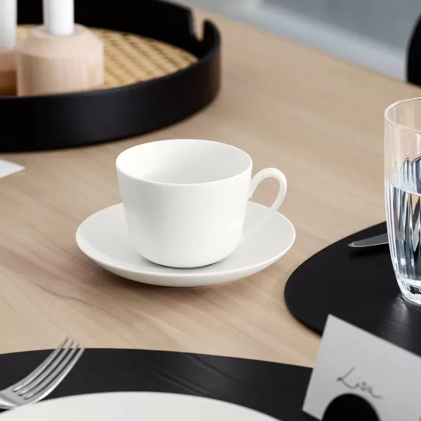 Villeroy &amp; Boch Twist Plate 6 People 12-Pieces Elegant Premium Porcelain Crockery Set White Dishwasher Safe