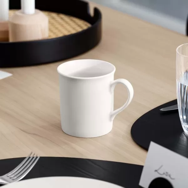 Villeroy &amp; Boch Twist Plate 6 People 12-Pieces Elegant Premium Porcelain Crockery Set White Dishwasher Safe