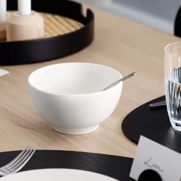 Villeroy &amp; Boch Twist Plate 6 People 12-Pieces Elegant Premium Porcelain Crockery Set White Dishwasher Safe