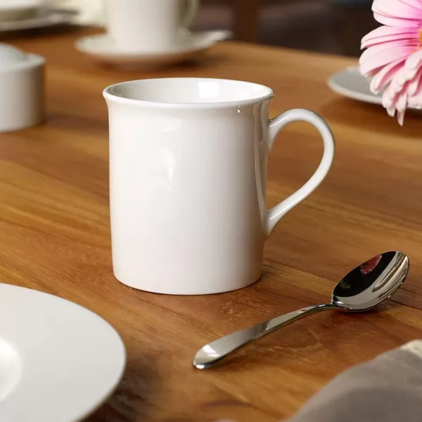 Villeroy &amp; Boch Twist Plate 6 People 12-Pieces Elegant Premium Porcelain Crockery Set White Dishwasher Safe