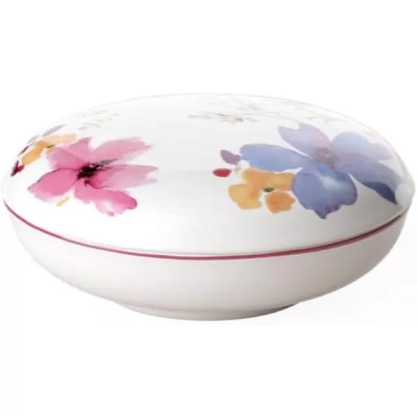 Villeroy &amp; Boch Mariefleur Gifts Container, 11 cm, Premium Porcelain, Multicoloured/Pink/Yellow/Green