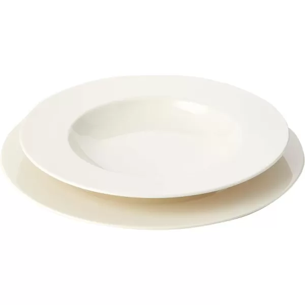 Villeroy &amp; Boch Twist Plate 6 People 12-Pieces Elegant Premium Porcelain Crockery Set White Dishwasher Safe