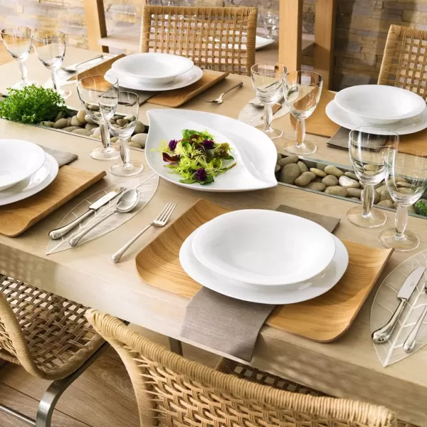 New Cottage Salad Serving Bowl by Villeroy &amp; Boch - Premium Porcelain - Made in Germany - Dishwasher and Microwave Safe - 17.75 x 12 Inches, White