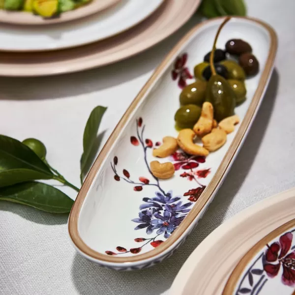 Villeroy &amp; Boch 1041303844 Artesano Original Oval Fruit Bowl, 21.5 x 6.5 in, White