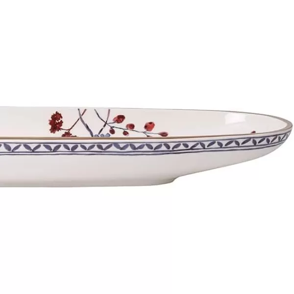 Villeroy &amp; Boch 1041303844 Artesano Original Oval Fruit Bowl, 21.5 x 6.5 in, White