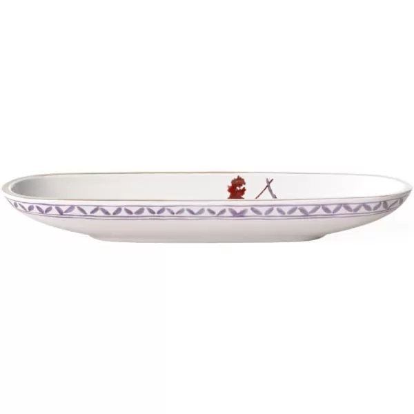 Villeroy &amp; Boch 1041303844 Artesano Original Oval Fruit Bowl, 21.5 x 6.5 in, White