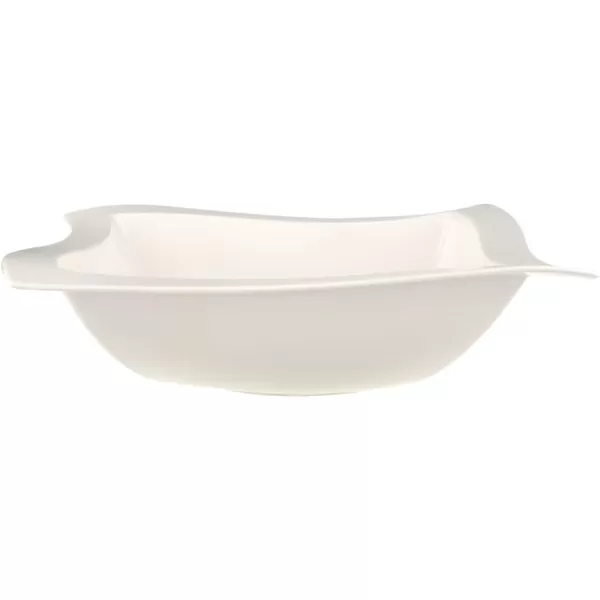 Villeroy &amp; Boch New Wave Square Salad Bowl, 13 in, Premium Porcelain, White