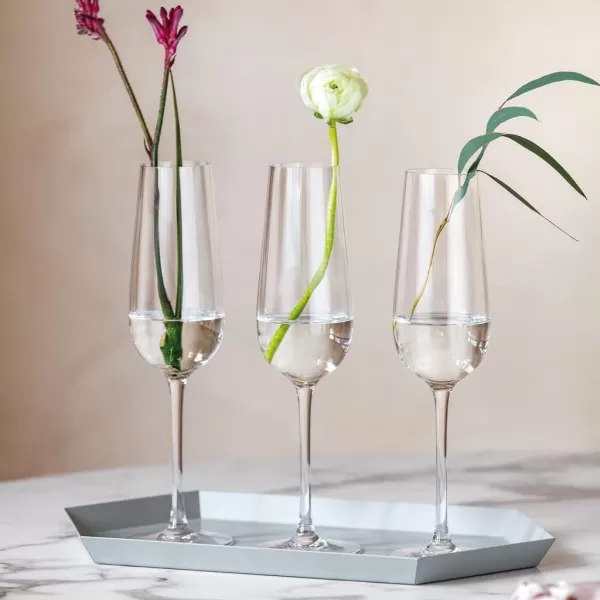 Villeroy &amp; Boch - Rose Garden Champagne Flute, Set of 4, 120 ml, Crystal Glass