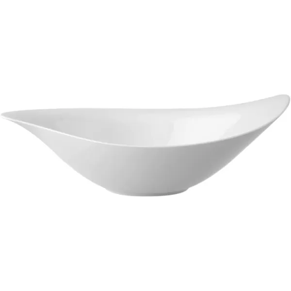New Cottage Salad Serving Bowl by Villeroy &amp; Boch - Premium Porcelain - Made in Germany - Dishwasher and Microwave Safe - 17.75 x 12 Inches, White