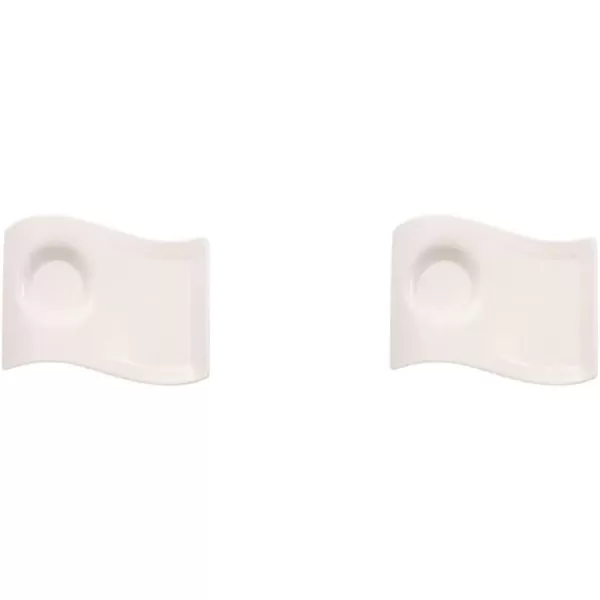 Villeroy &amp; Boch NewWave Cafe Saucer Plate, 6.5 x 5 x1 in, Premium Porcelain, White)