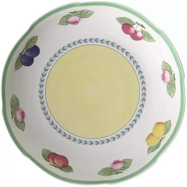 Villeroy &amp; Boch Premium Porcelain French Garden Fleurence Pasta Serving Bowl, 15 in, White/Colored