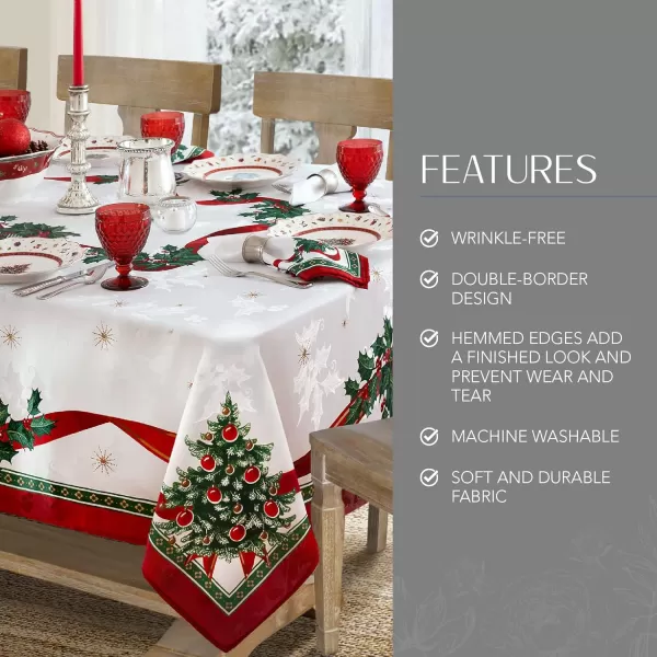 Elrene Home Fashions Villeroy &amp; Boch Toy's Delight Reversible Christmas Fabric Placemats, 13 Inches x 19 Inches, Set of 4)