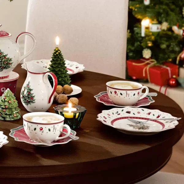 Villeroy &amp; Boch Delight White Coffee Cup Saucer, 7.5"