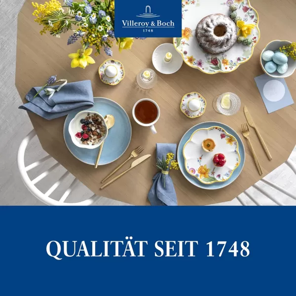 Villeroy &amp; Boch - Spring Awakening Breakfast Set for 2, 6 Pieces, Premium Porcelain, Multi-Coloured,22 centimeters