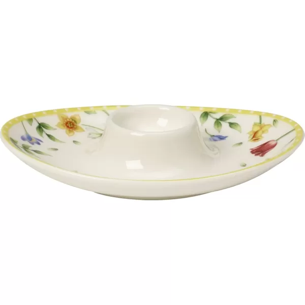 Villeroy &amp; Boch Spring Awakening Egg Boat, Rooster &amp; Hen, Porcelain, Multi-Coloured