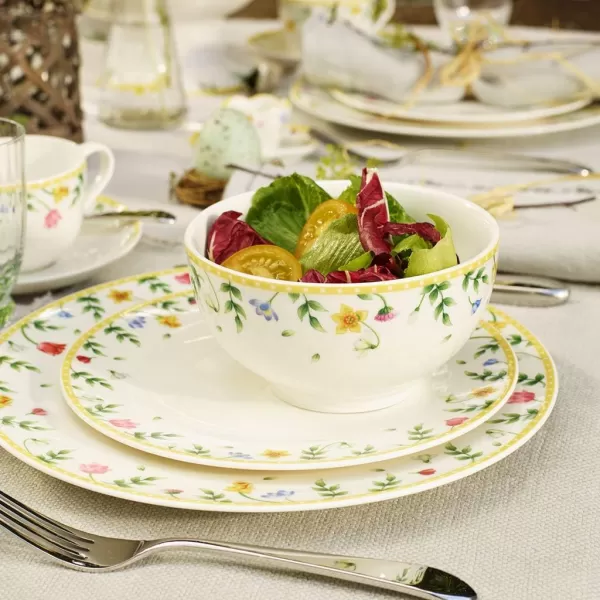 Villeroy &amp; Boch Spring Awakening Egg Boat, Rooster &amp; Hen, Porcelain, Multi-Coloured