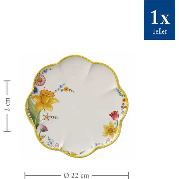 Villeroy &amp; Boch Spring Awakening Egg Plate, Large, Yellow, Green, Red