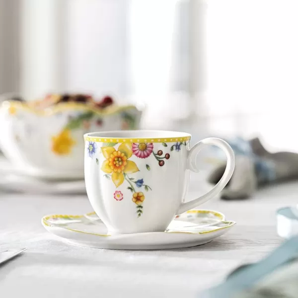 Villeroy &amp; Boch Spring Awakening Mug, Grandpa Hans &amp; Paul 11.5 x 8 x 10.5 cm, Yellow-Green Cup, 280 ml