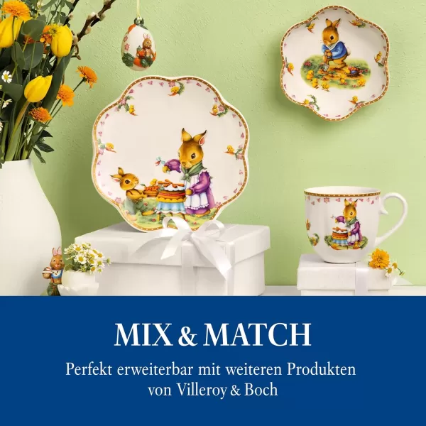 Villeroy &amp; Boch Spring Awakening Mug, Grandpa Hans &amp; Paul 11.5 x 8 x 10.5 cm, Yellow-Green Cup, 280 ml