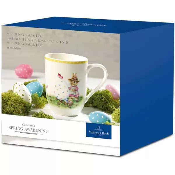 Villeroy &amp; Boch Spring Awakening Mug, Grandpa Hans &amp; Paul 11.5 x 8 x 10.5 cm, Yellow-Green Cup, 280 ml