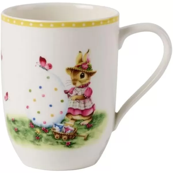 Villeroy &amp; Boch Spring Awakening Mug, Grandpa Hans &amp; Paul 11.5 x 8 x 10.5 cm, Yellow-Green Cup, 280 ml