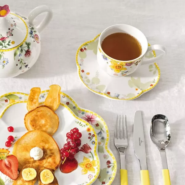 Villeroy &amp; Boch Spring Awakening Mug, Grandpa Hans &amp; Paul 11.5 x 8 x 10.5 cm, Yellow-Green Cup, 280 ml