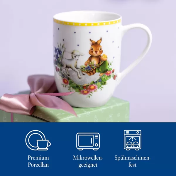 Villeroy &amp; Boch Spring Awakening Mug, Grandpa Hans &amp; Paul 11.5 x 8 x 10.5 cm, Yellow-Green Cup, 280 ml