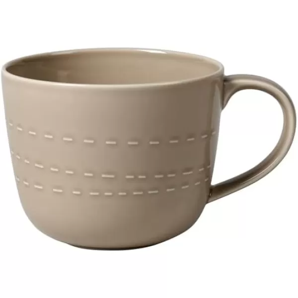 Villeroy &amp; Boch it's my moment Mug Open : Almond, 17 oz, Premium Porcelain, Brown