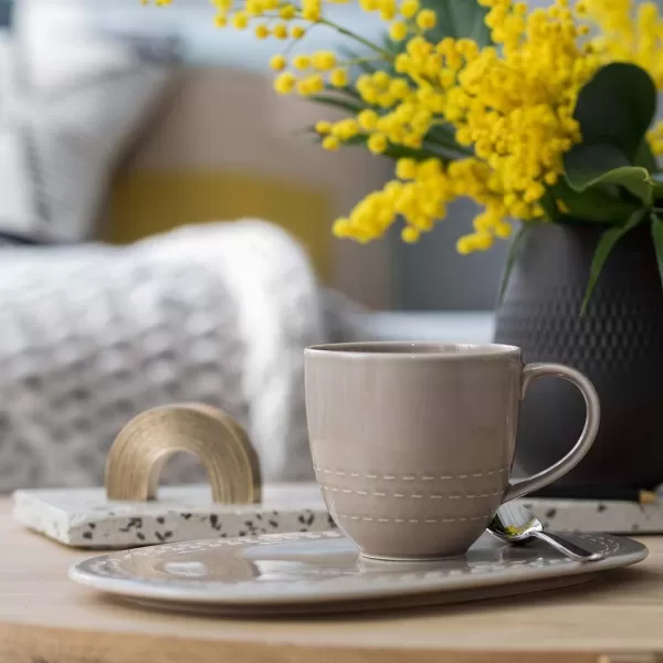 Villeroy &amp; Boch it's my moment Mug Open : Almond, 17 oz, Premium Porcelain, Brown