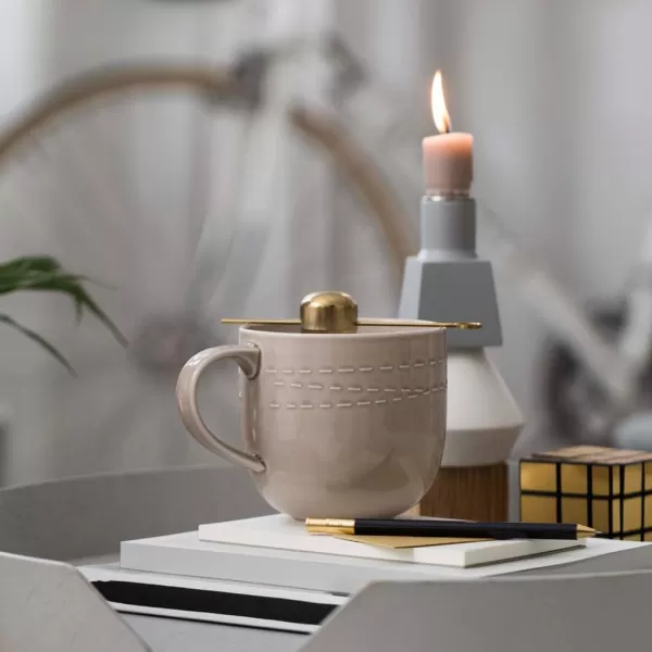 Villeroy &amp; Boch it's my moment Mug Open : Almond, 17 oz, Premium Porcelain, Brown