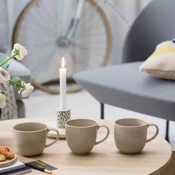 Villeroy &amp; Boch it's my moment Mug Open : Almond, 17 oz, Premium Porcelain, Brown