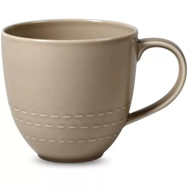 Villeroy &amp; Boch it's my moment Mug Open : Almond, 17 oz, Premium Porcelain, Brown