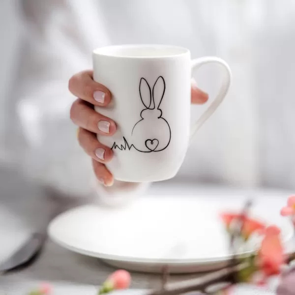 Villeroy &amp; Boch – Statement mug Je t'aime 11.5 x 8 x 10.5 cm, white porcelain cup, 280 ml