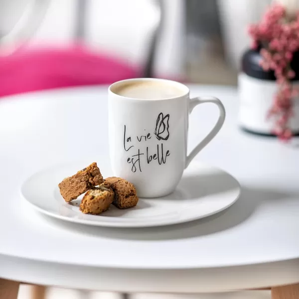 Villeroy &amp; Boch – Statement mug Je t'aime 11.5 x 8 x 10.5 cm, white porcelain cup, 280 ml