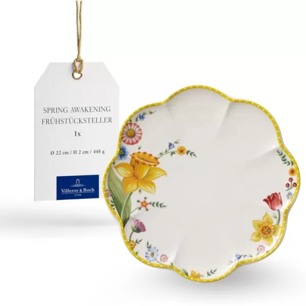 Villeroy &amp; Boch Spring Awakening Egg Plate, Large, Yellow, Green, Red
