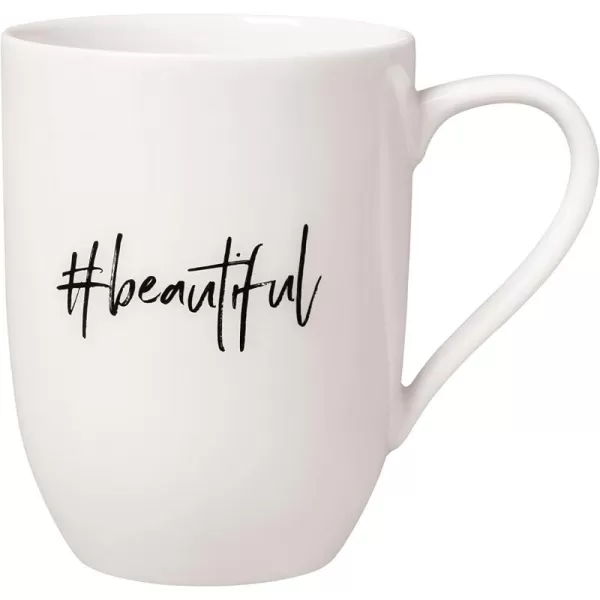Villeroy &amp; Boch – Statement Mug Happiness is Homemade 11.5 x 8 x 10.5 cm, White Porcelain Cup 280 ml
