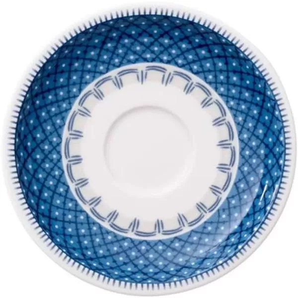 Villeroy &amp; Boch Casale Blu Tea Cup Saucer, 6.25 in, White/Blue
