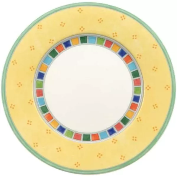 Villeroy &amp; Boch Twist Alea Limone Bread &amp; Butter Plate, 6.5 in, White/Yellow