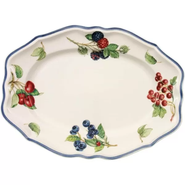 Villeroy &amp; Boch Cottage Oval Platter, 11.75 in, White/Colorful
