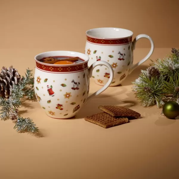 Villeroy &amp; Boch 6-Piece Delight Breakfast Set for 2, Red)